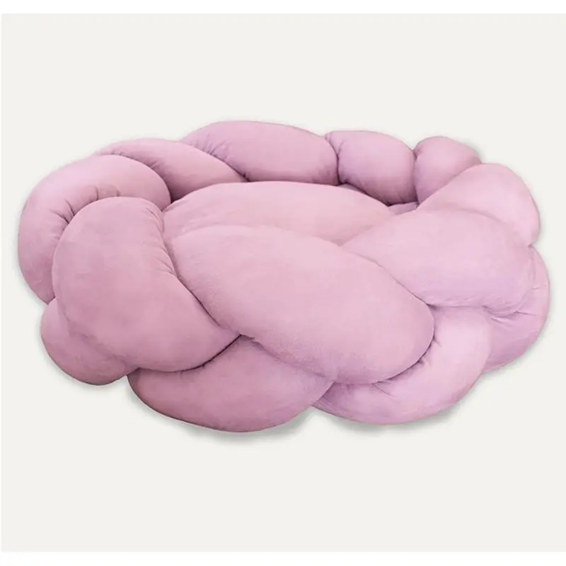Goo-Eez Round Braided Suede Pet Bed