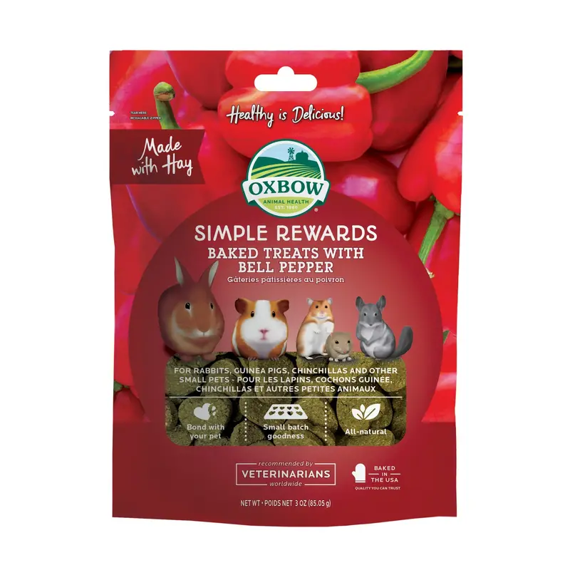 Oxbow Simple Rewards Baked Treats with Bell Pepper 2 Oz