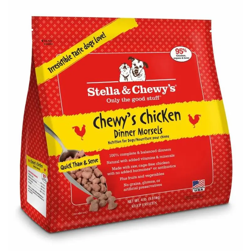 Stella Raw Chicken Morsels Dog Meal Recipe All Natural Organic Fruit Health 4lbs