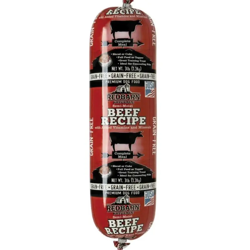 RedBarn Naturals Grain Free Beef Rolled Dog Food 3lb