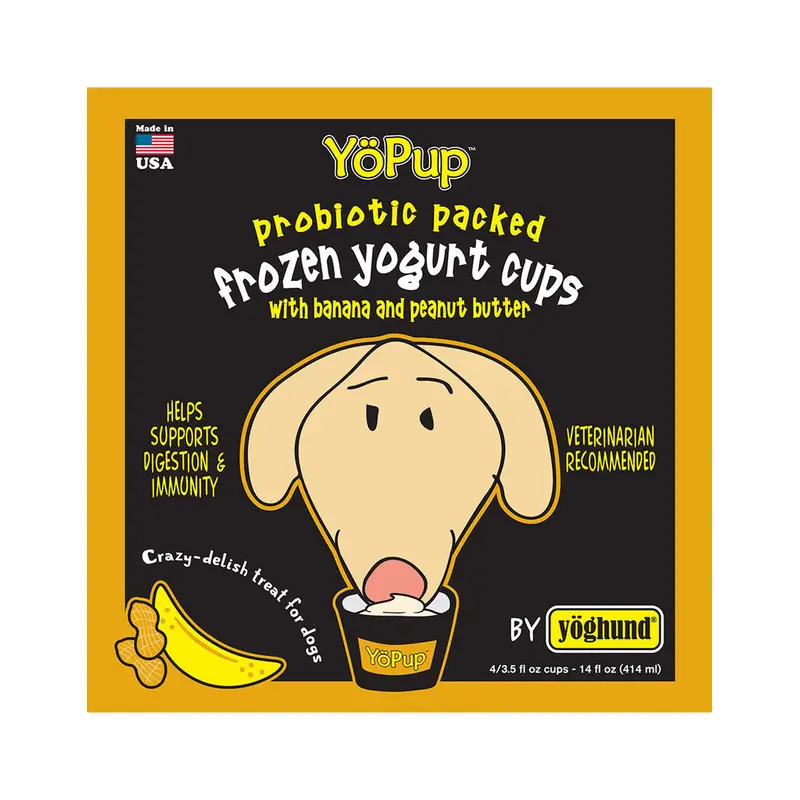Yoghund All Natural Peanut Butter Banana Frozen Yogurt Cups 4pk