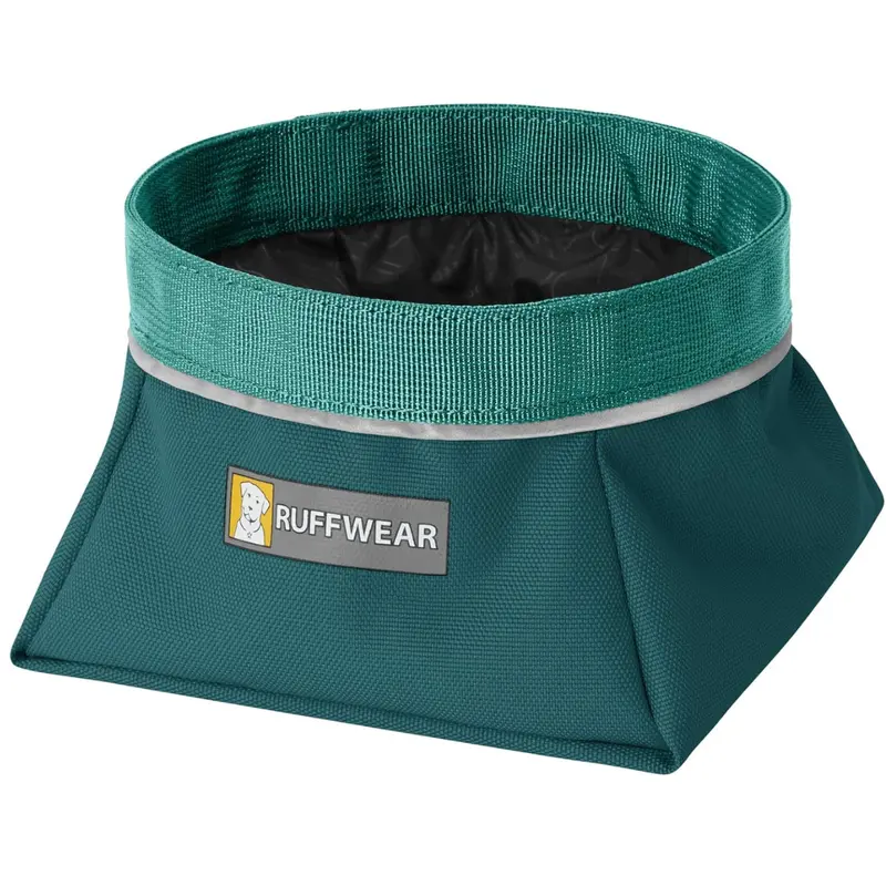 RUFFWEAR Quencher Packable Dog Bowl, Tumalo Teal, L