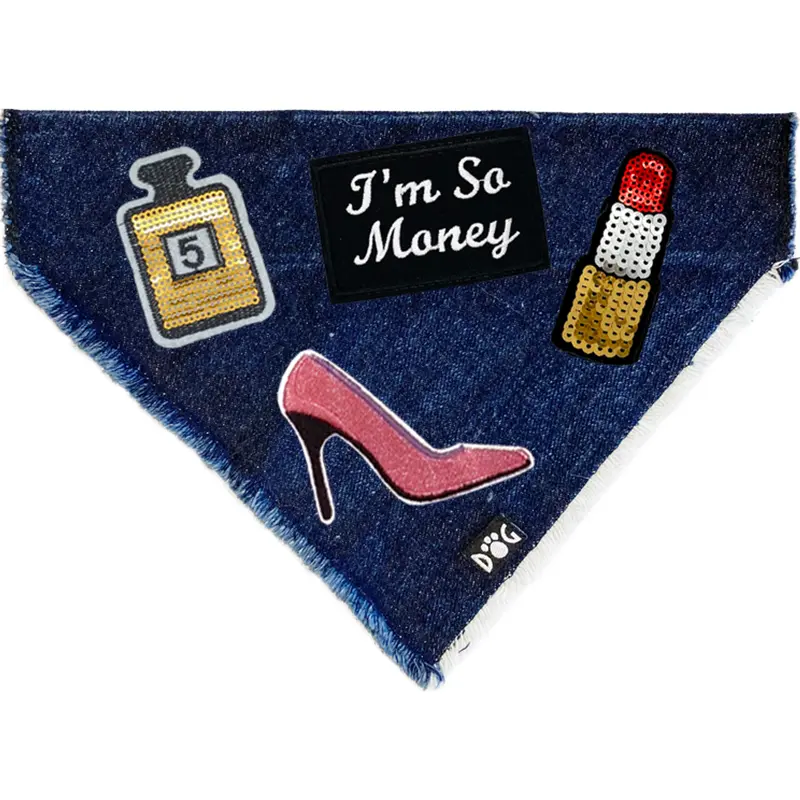 I'm so Money Denim Bandana