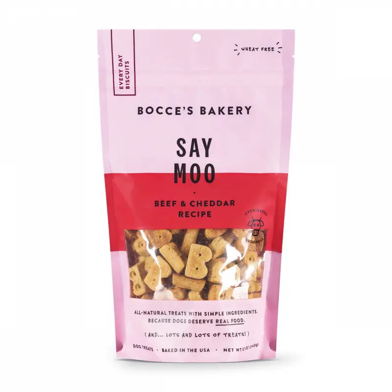 Bocce's Bakery Every Day Say Moooo Biscuit Dog Treats