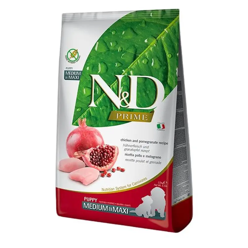 Farmina N&D Prime Puppy Med/Max Dry Dog Food - Chicken & Pomegranate - 5.5lb Bag