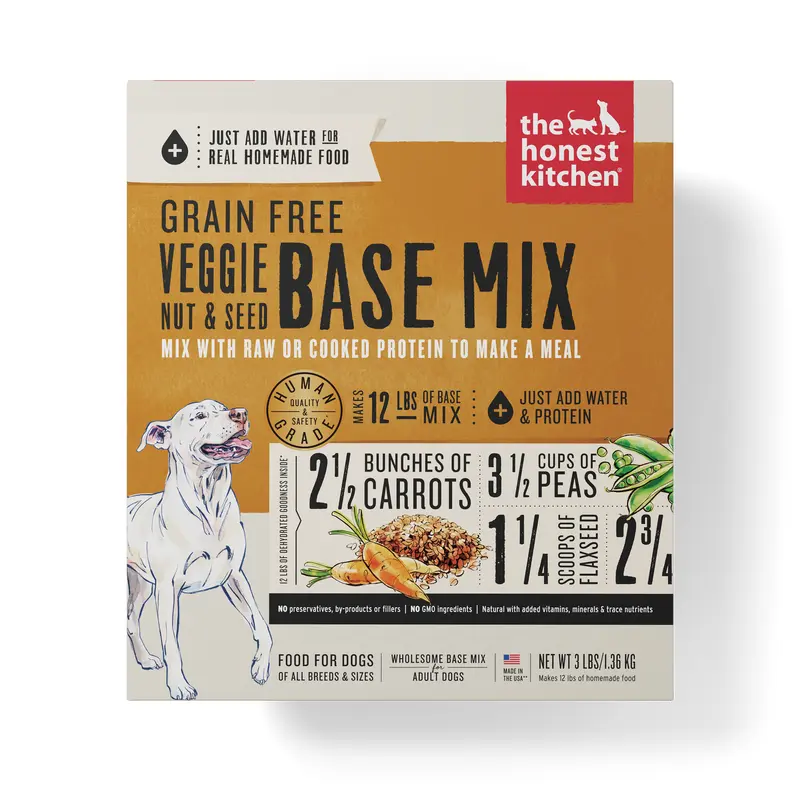 The Honest Kitchen Grain Free Base Mix - Veggie, Nut & Seed Dry Dog Food - 3lb Box