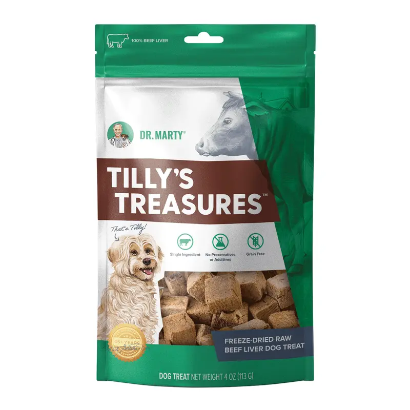 Dr. Marty Tillys Treasures Freeze Dried Beef Liver 4 oz.