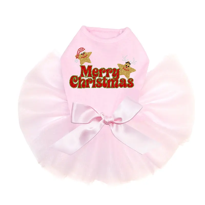 Merry Christmas Glitter Stars - Custom Tutu