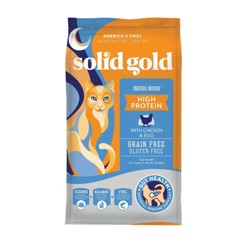 Solid Gold Adult Grain Free Indigo Moon Chicken and Egg Cat Food (3lb)