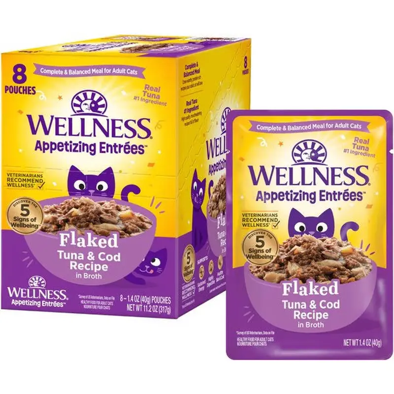 Wellness Appetizing Entrees Flaked Tuna & Cod Cat (1.4oz)