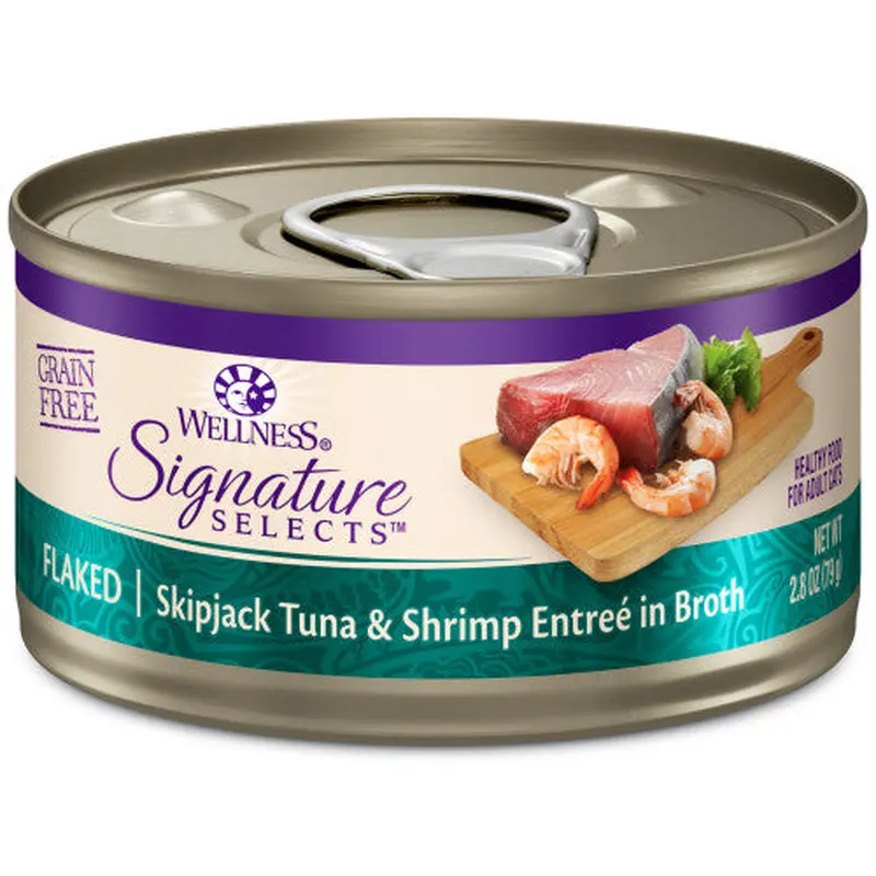 Wellness Core Adult Signature Select Flaked Skipjack Tuna and Shrimp Entree Wet Cat Food (5.3oz)