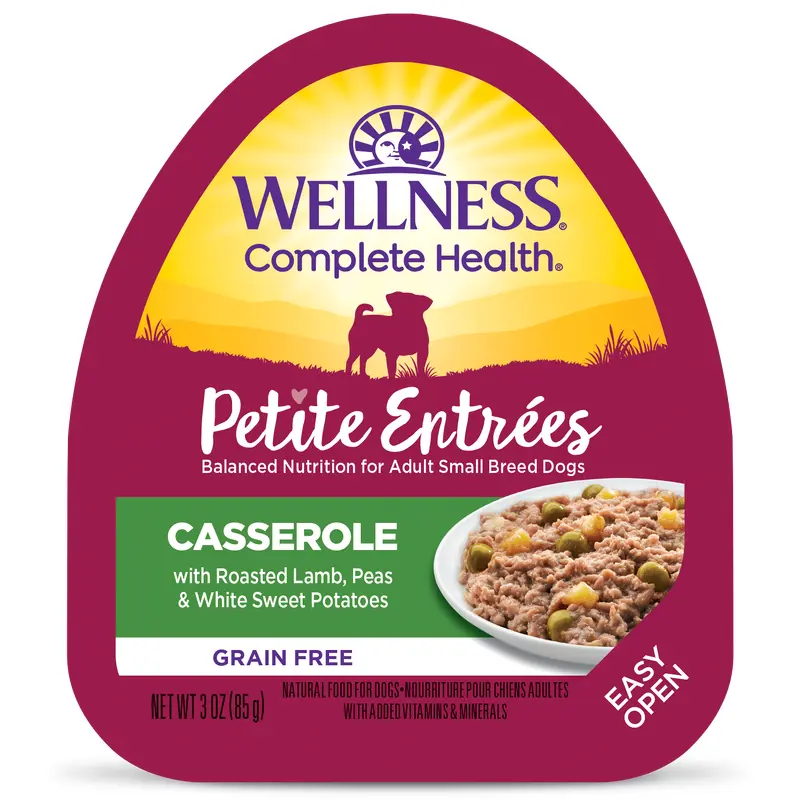 Wellness Small Breed Petite Entrees Casserole Roasted Lamb, Peas & White Sweet Potatoes