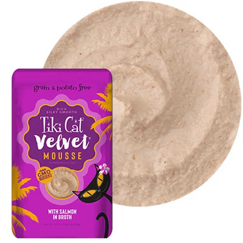 Tiki Cat Velvet MousseTM Salmon in Broth