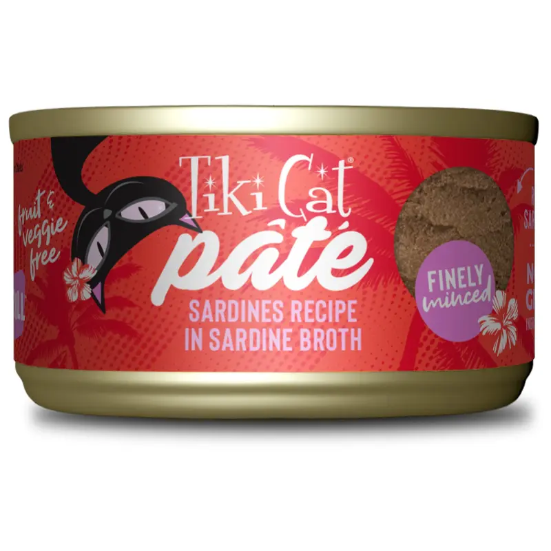 Tiki Cat Grill Pt Wet Cat Food Sardines 2.8oz Can