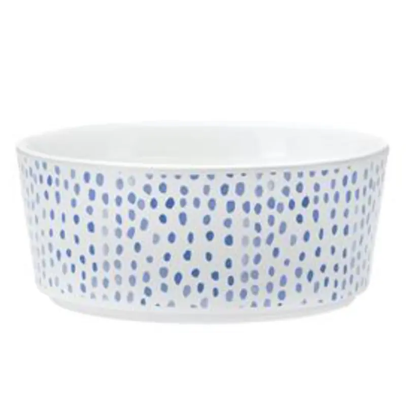 Waggo Shibori Printed Dog Bowl  Dots Medium