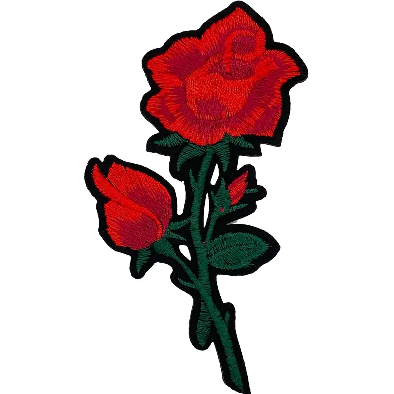 Red Rose - Dark Green Leaves- Patch