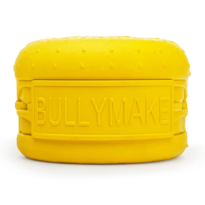 BullyMake Toss N Treat Cheeseburger Dog Chew Toy