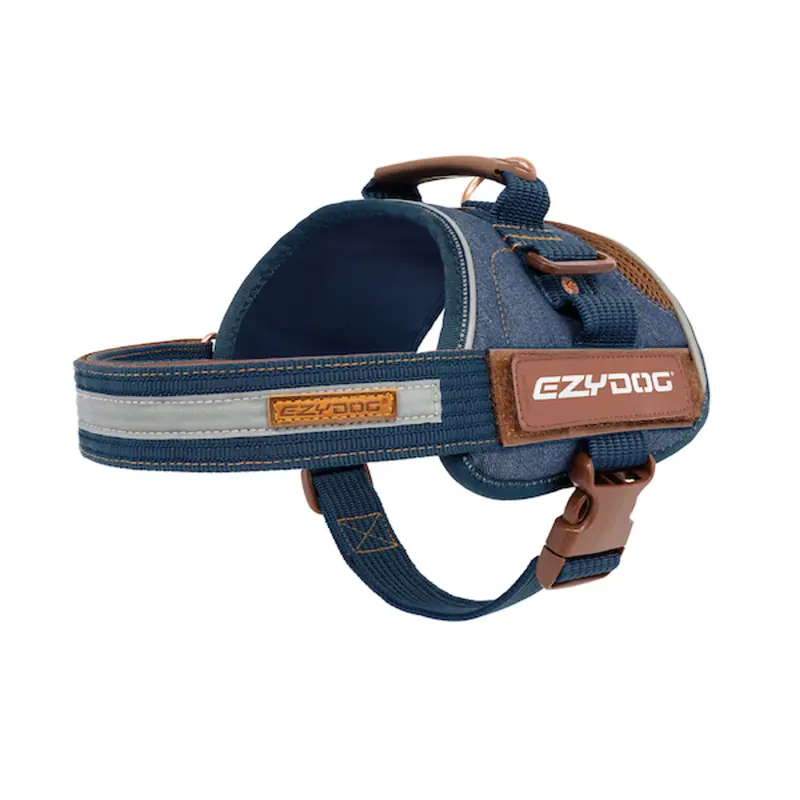 EZYDOG Convert Harness for Dogs, Denim Large 27.5-35.5