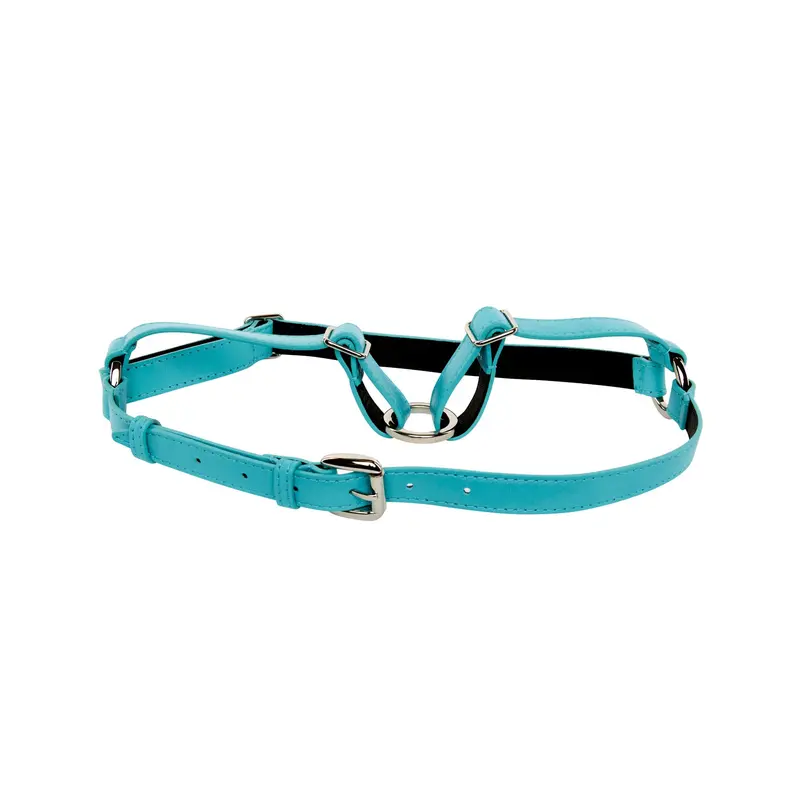 Turquoise Italian Leather Harness