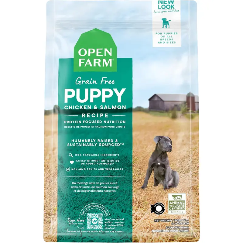 Open Farm Grain-Free Puppy Dry Dog Food - Chicken & Salmon - 4lb Bag