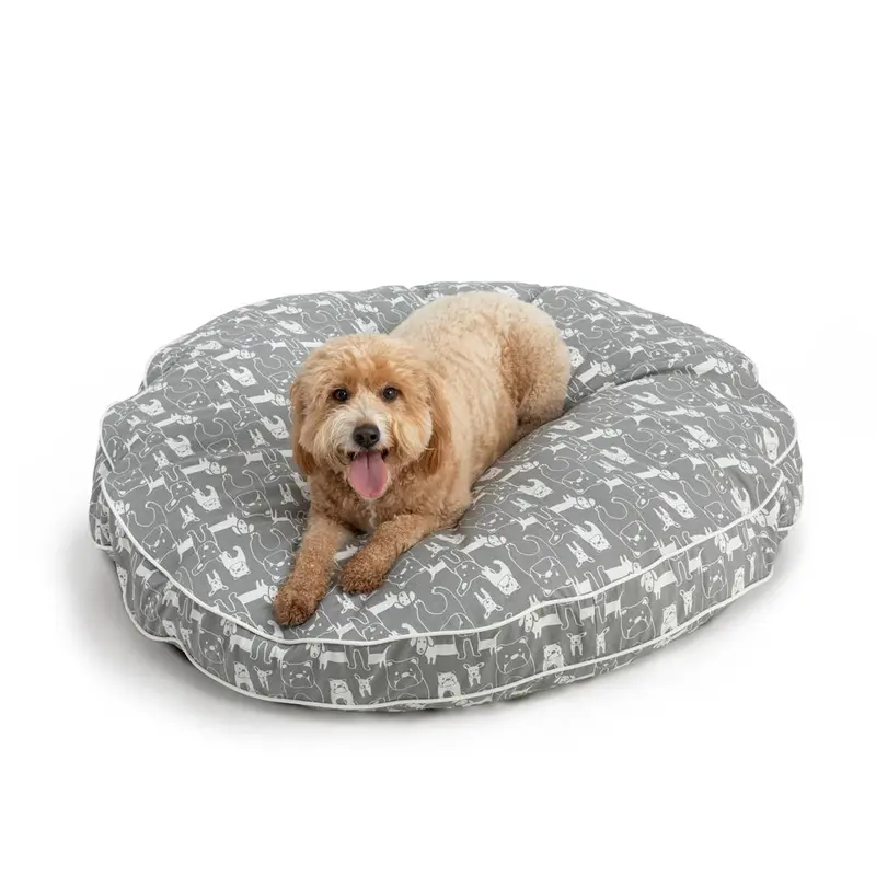 Snoozer Pool & Patio Round Dog Bed Large Pedigree Storm
