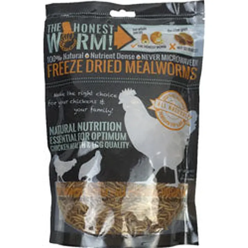 The Honest Worm Premium Freeze Dried Mealworms 7oz