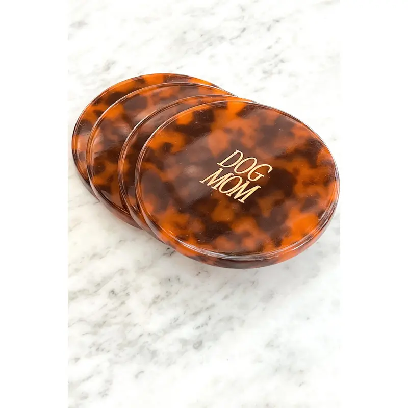 Dog Mom Coaster - Tortoise