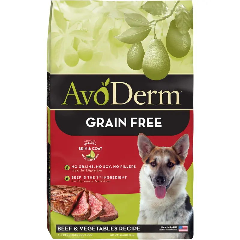 AvoDerm Grain Free - Beef & Vegetables - 4lb Bag