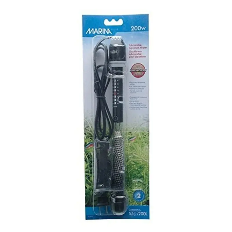 Marina Submersible Aquarium Heater  10.5-Inch  200-Watt