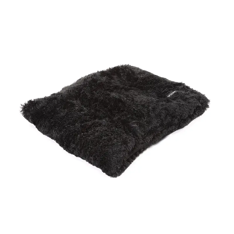 Black Shag Pillow Bed
