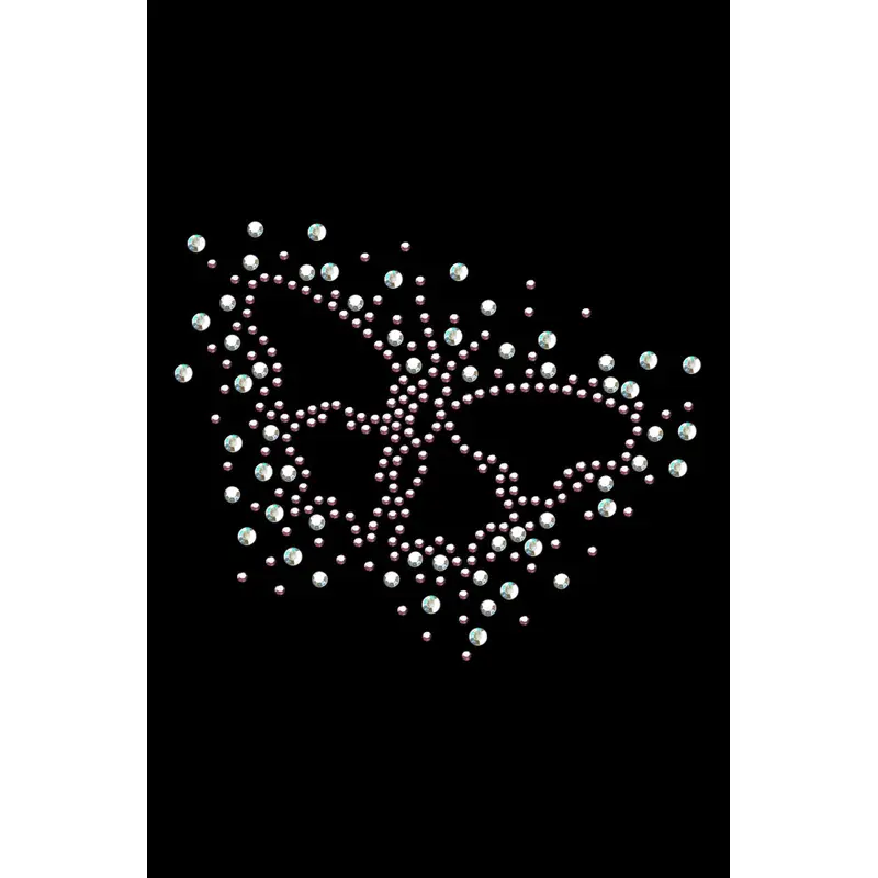 Pink Austrian crystal AB Butterfly - Bandannas