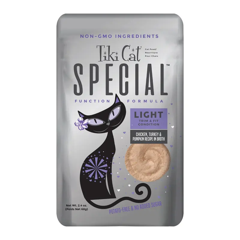 Tiki Cat Special Light Wet Cat Food Chicken Turkey & Pumpkin 2.4oz Pouch