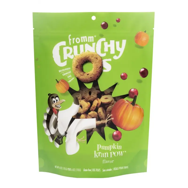 Fromm Grain Free Crunchy Os Pumpkin Kran POW Flavor 6oz Bag of Dog Treats