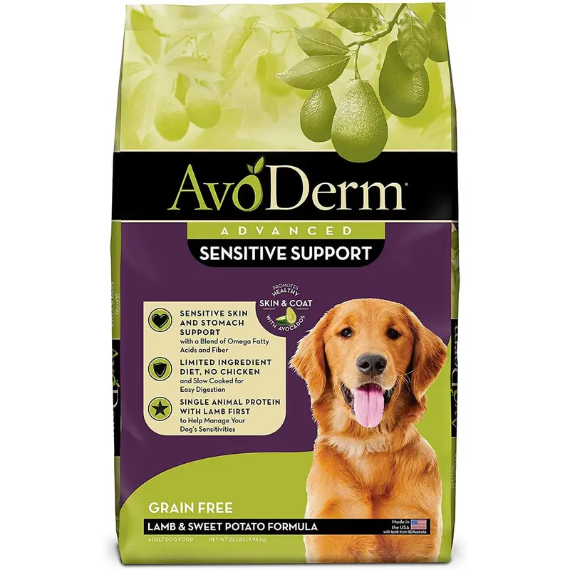 AvoDerm Advanced Sensitive Support Dry Dog Food - Lamb Sweet Potato - 22lb Bag