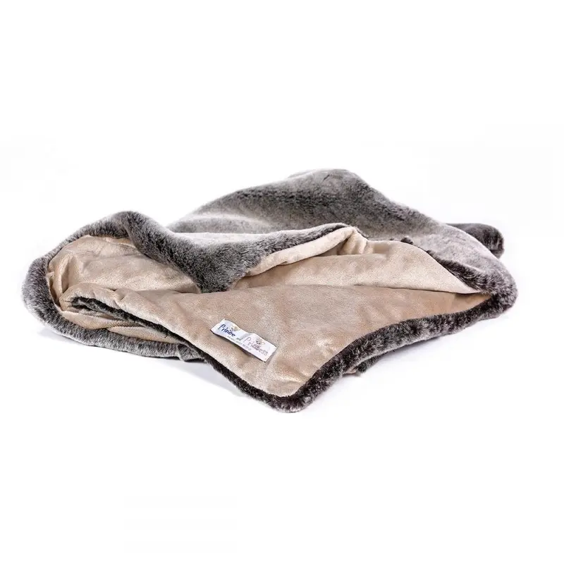Luxury Faux Fur Blanket - Grey