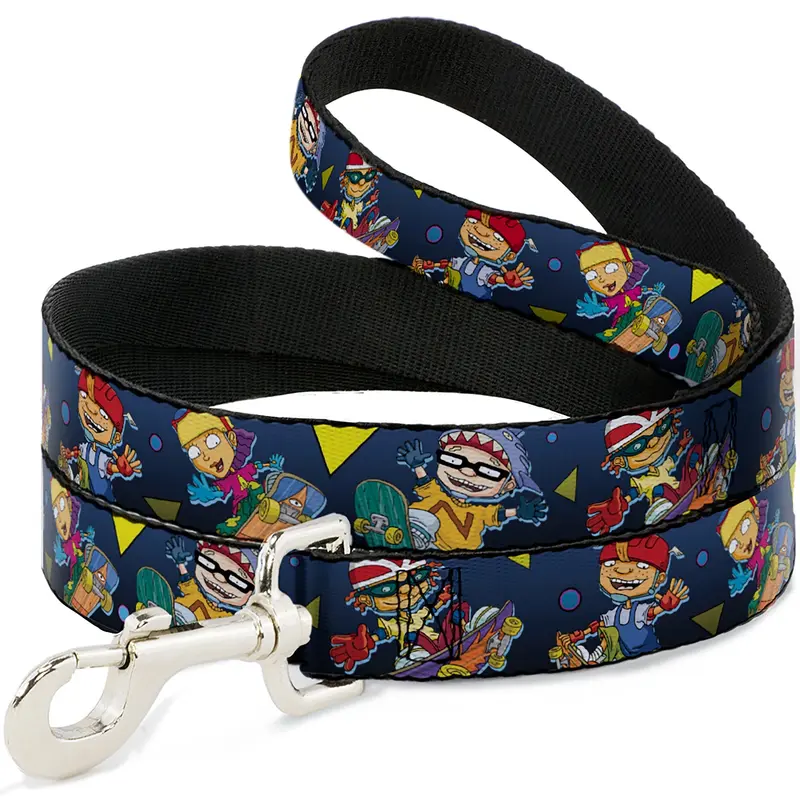 Dog Leash - Rocket Power 4-Character Action Poses/Shapes Cool Gray/Multi Color