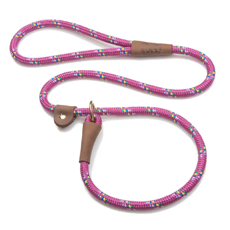 Mendota Products Dog Slip Leash 1/2" X 6' Raspberry Confetti