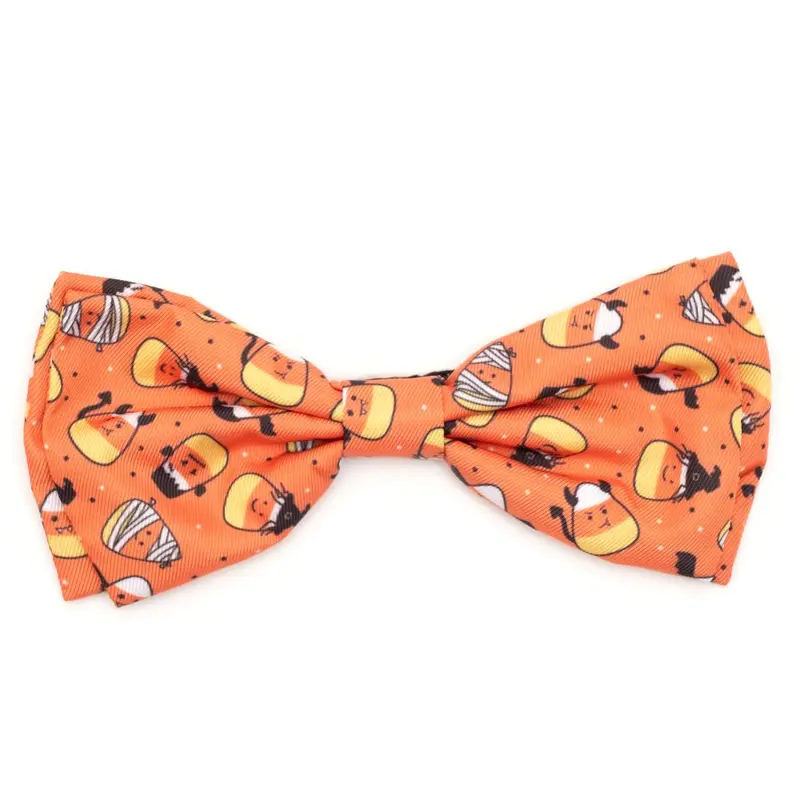 Orange Candy Corn Ghouls Bow Tie