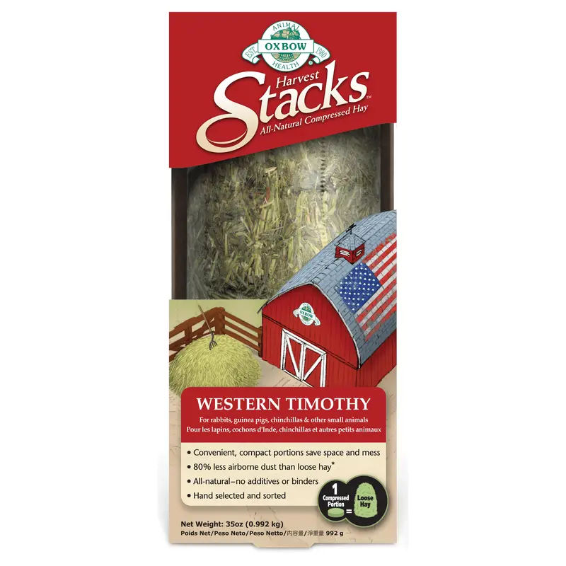 Oxbow Harvest Stacks Western Timothy Dry Small Animal Food, 35 oz.