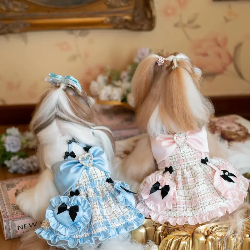 Luxury design Tweed Bow Belle Dog Dress