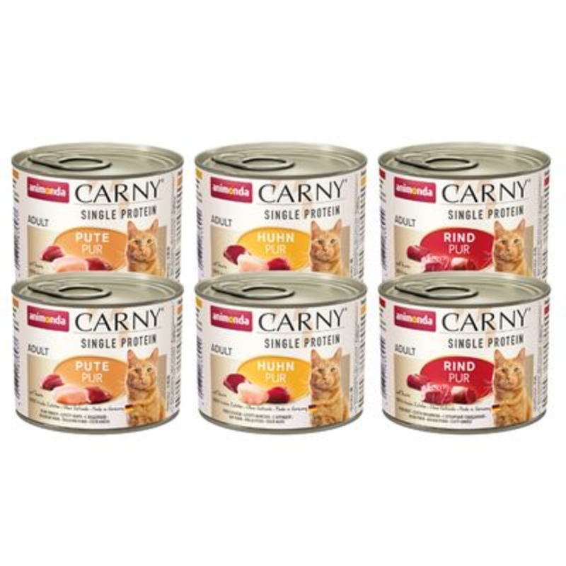animonda Carny Single Protein Adult Trial Pack 6 x 200g
